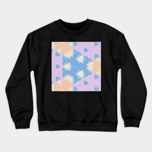 Kaleidoscope of Digital Abstract with Soft Pastel Color Palette Crewneck Sweatshirt